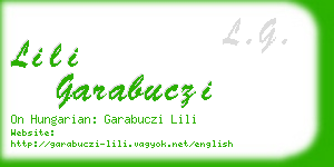 lili garabuczi business card